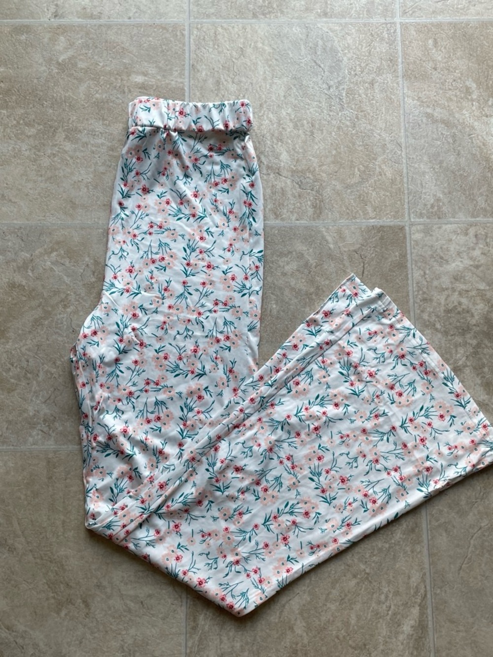 Floral Flare Leggings Womens M High Rise Bell Bottom Yoga Pants Y2K